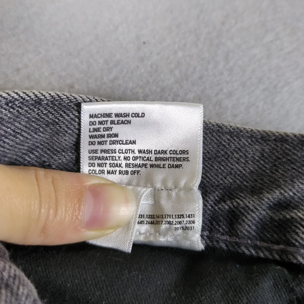 Uniqlo Wide Straight Jeans Womens 28x26 Gray Baggy Relaxed High Rise Grunge Y2K